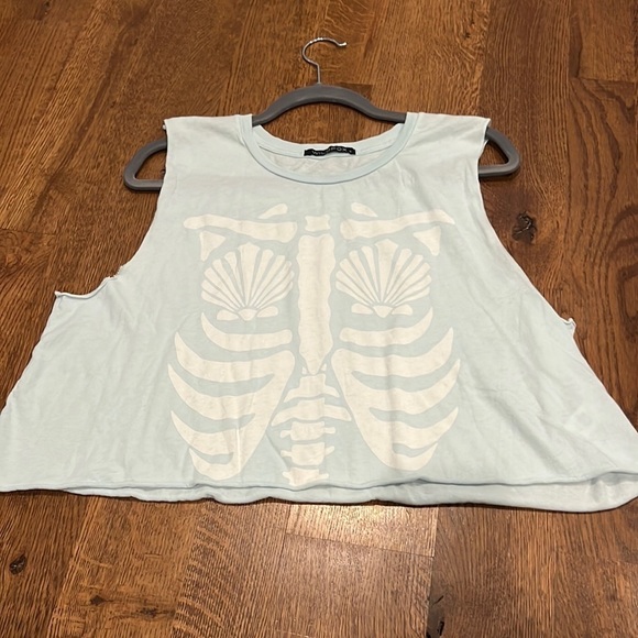 Wildfox Women’s Blue and White Tank Top Size Small - Picture 1 of 4